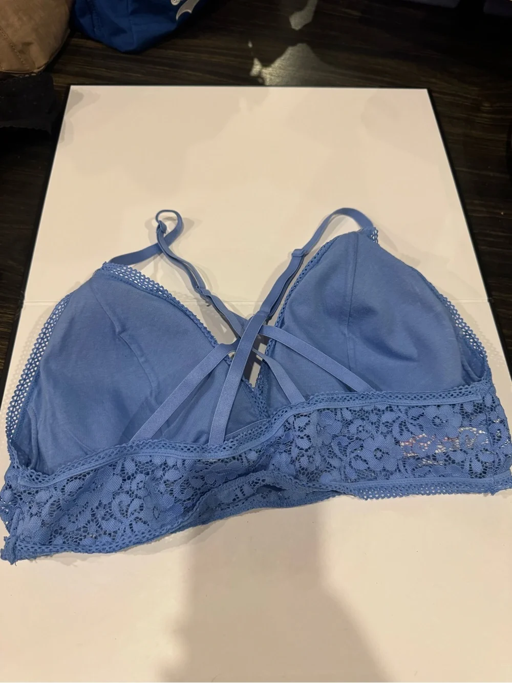 Xhilaration Lace Bralette Trio in Blue, Gray and Black